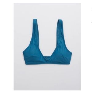 aerie Teal Scoop Bikini Top